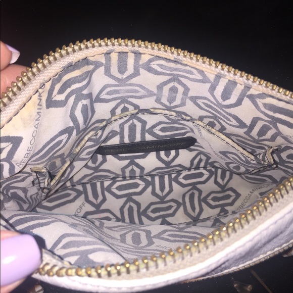 Rebecca Minkoff Mini White Leather Crossbody Bag - Picture 5 of 8